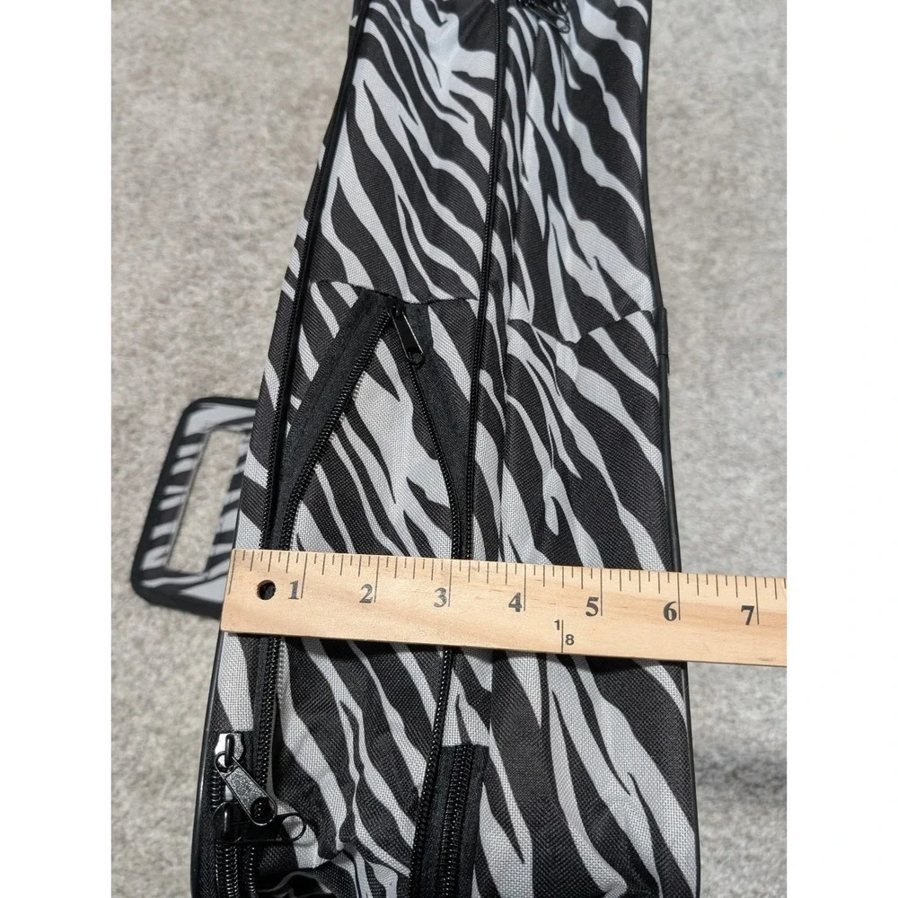 Insulated Food Carrier Large Black Zebra Print Thermal Picnic Bag Cold - Hot